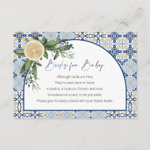 Capri Baby Dusche, Citrus Italienisch, Bücher für Begleitkarte