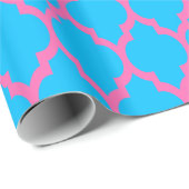 Capri Blue Hot Pink Marokkanisch #4 Geschenkpapier (Rolleneckpunkt)
