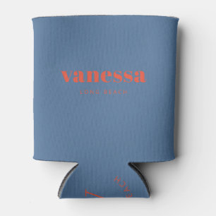 Capri Blue Minimal Modern Classic Name Dosenkühler