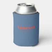 Capri Blue Minimal Modern Classic Name Dosenkühler (Kanne Rückseite)