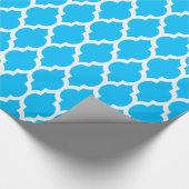 Capri Blue White XL marokkanisches Quatrefolie #4 Geschenkpapier (Ecke)