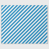 Capri Blue Wide Strip Holiday Geschenkpapier (Flach)