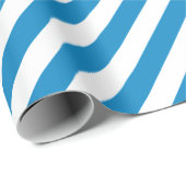 Capri Blue Wide Strip Holiday Geschenkpapier (Rolleneckpunkt)