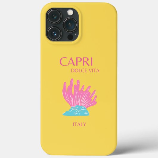 Capri Dolce Vita, Travel Art, Gelb Case-Mate iPhone Hülle (Rückseite)