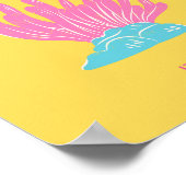 Capri Dolce Vita, Travel Art, Gelb Poster (Ecke)