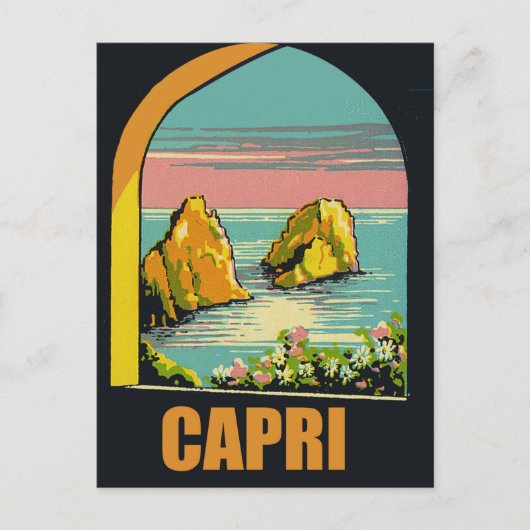 Capri durch den Bogen Postkarte (Vorderseite)