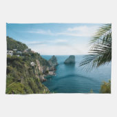 Capri Faraglioni Felsen Blick 1 Geschirrtuch (Horizontal)