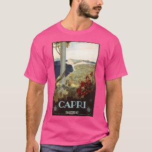 Capri Italia Reisewerbung Mauer Vintag I T-Shirt