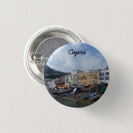 Capri, Italien Button (Vorne & Hinten)