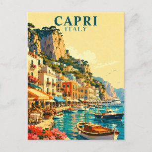 Capri Italien Marina Grande Hafen Souvenir Postkarte