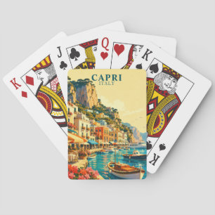 Capri Italien Marina Grande Hafen Souvenir Spielkarten