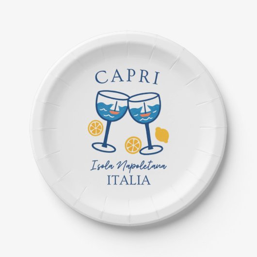 Capri-Italien-Party Pappteller (Vorderseite)