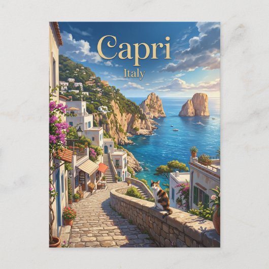 Capri Italien Postkarte (Vorderseite)