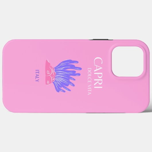 Capri, Italien, Preppy, Pink Case-Mate iPhone Hülle (Rückseite (Horizontal))