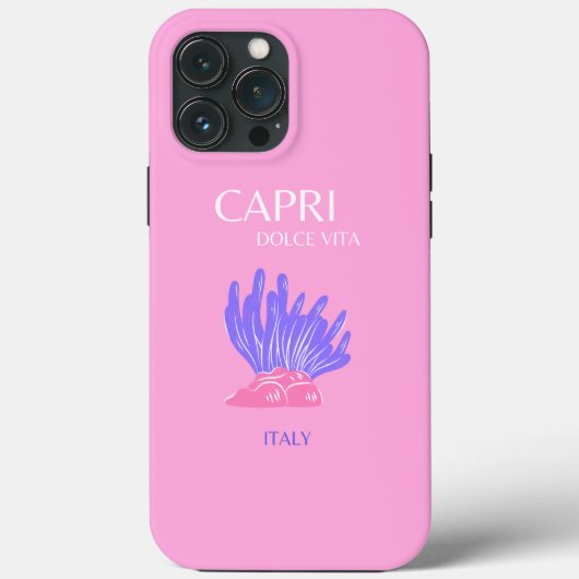 Capri, Italien, Preppy, Pink Case-Mate iPhone Hülle (Rückseite)