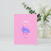 Capri, Italien, Preppy, Pink Feiertagspostkarte (Stehend Vorderseite)