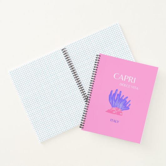 Capri, Italien, Preppy, Pink Notizblock (Innenseite)