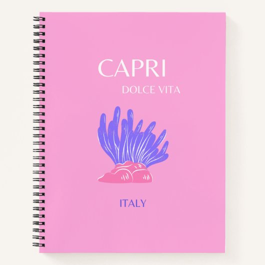 Capri, Italien, Preppy, Pink Notizblock (Vorderseite)