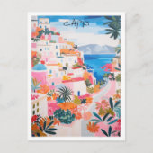 Capri Italien Reise Ästhetik Postkarte (Vorderseite)