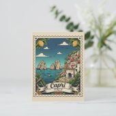 Capri Italien Reise Postkarte (Stehend Vorderseite)