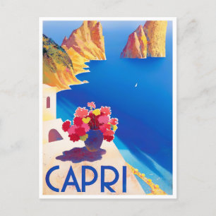 Capri Italien Reisen im Vintage-Stil Postkarte