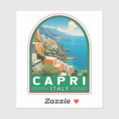 Capri Italien Reisen Kunst Vintag Aufkleber (Blatt)