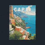 Capri Italien Reisen Kunst Vintag Fleecedecke<br><div class="desc">Capri Retrovektor Vektor Reise Design. Capri,  eine Insel im italienischen Golf von Neapel,  ist für ihre wilde Landschaft berühmt.</div>