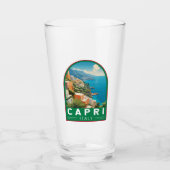 Capri Italien Reisen Kunst Vintag Glas (Vorderseite)