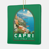 Capri Italien Reisen Kunst Vintag Keramikornament (Links)