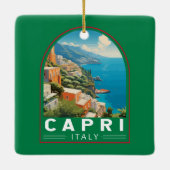 Capri Italien Reisen Kunst Vintag Keramikornament (Rückseite)