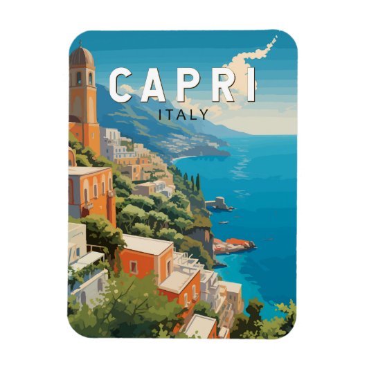 Capri Italien Reisen Kunst Vintag Magnet (Vertikal)