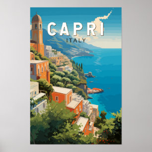 Capri Italien Reisen Kunst Vintag Poster