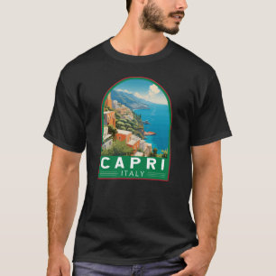 Capri Italien Reisen Kunst Vintag T-Shirt