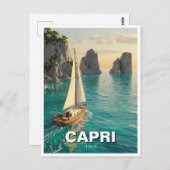 Capri Italien Reisen Postkarte (Vorne/Hinten)