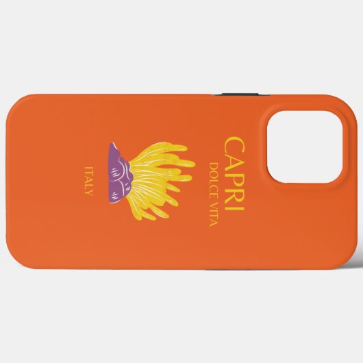 Capri, Italien, Reisen, Preppy, Orange Case-Mate iPhone Hülle (Rückseite (Horizontal))