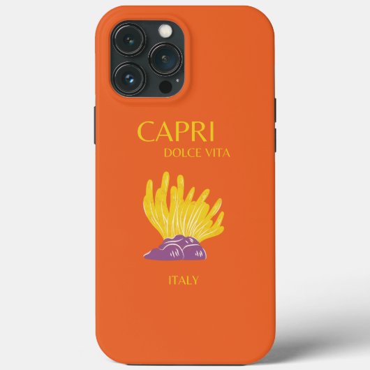 Capri, Italien, Reisen, Preppy, Orange Case-Mate iPhone Hülle (Rückseite)