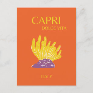 Capri, Italien, Reisen, Preppy, Orange Feiertagspostkarte