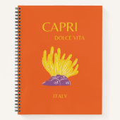 Capri, Italien, Reisen, Preppy, Orange Notizblock (Vorderseite)