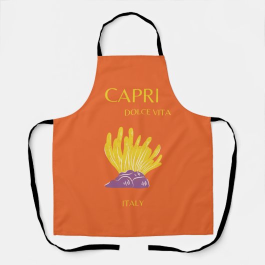 Capri, Italien, Reisen, Preppy, Orange Schürze (Vorderseite)
