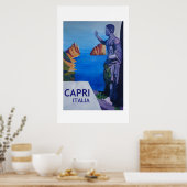 Capri Italien - Retro Style Poster (Küche)