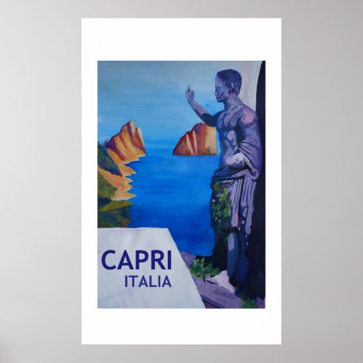 Capri Italien - Retro Style Poster (Vorne)