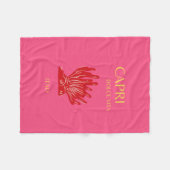 Capri, Italien, Rosa Fleecedecke (Vorderseite (Horizontal))