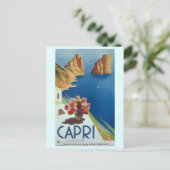 Capri Italien Vintag Italien Reisen Postkarte (Stehend Vorderseite)