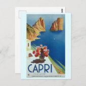Capri Italien Vintag Italien Reisen Postkarte (Vorne/Hinten)