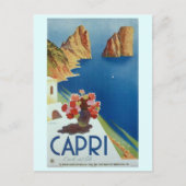 Capri Italien Vintag Italien Reisen Postkarte (Vorderseite)