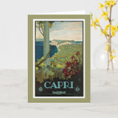 Capri Italien Vintag Karte (Gelbe Blume)