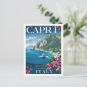 Capri Italien Vintag Postkarte (Stehend Vorderseite)