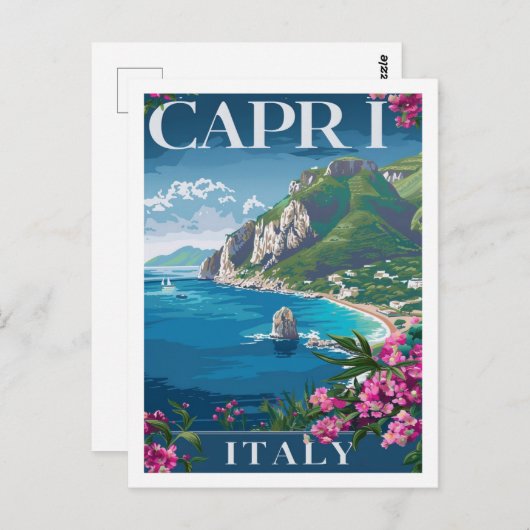 Capri Italien Vintag Postkarte (Vorne/Hinten)