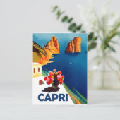 Capri, Italien. Vintage Postkarte (Stehend Vorderseite)