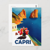 Capri, Italien. Vintage Postkarte (Vorne/Hinten)